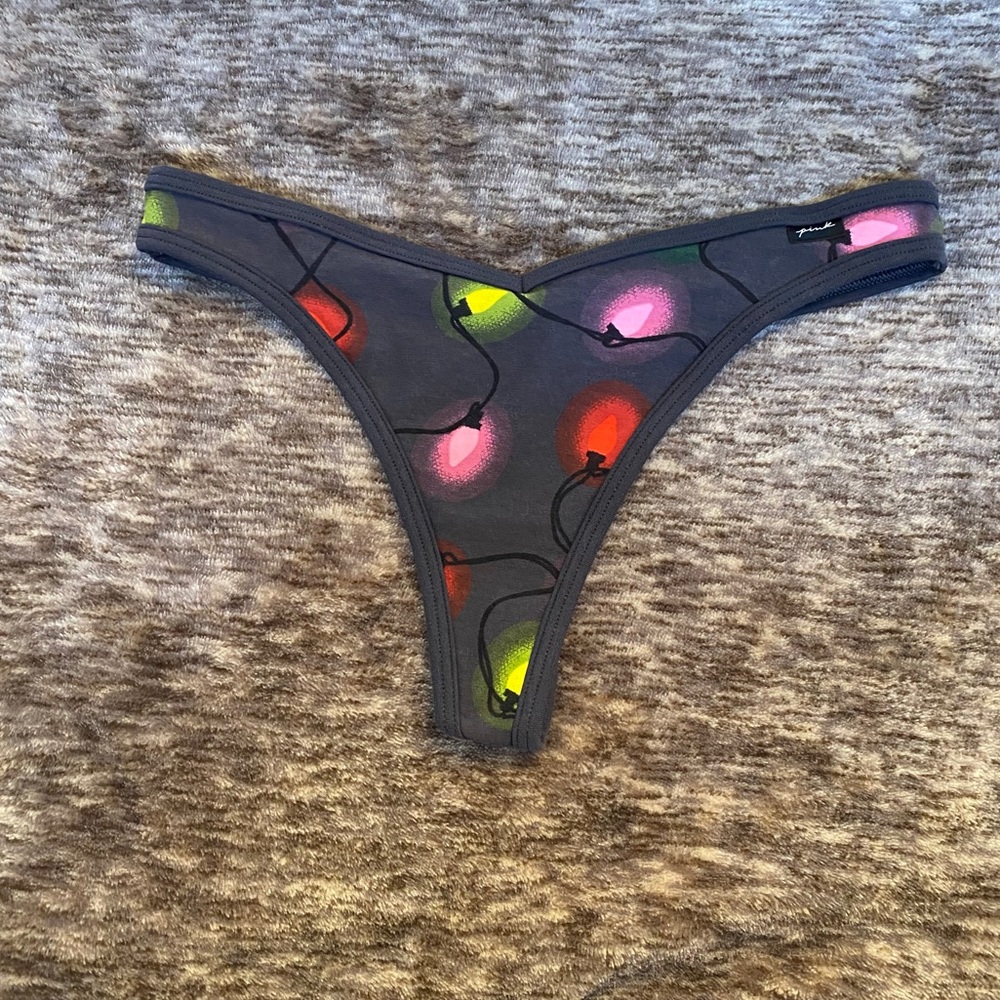 VS Pink Christmas‎ Lights Holiday Panty